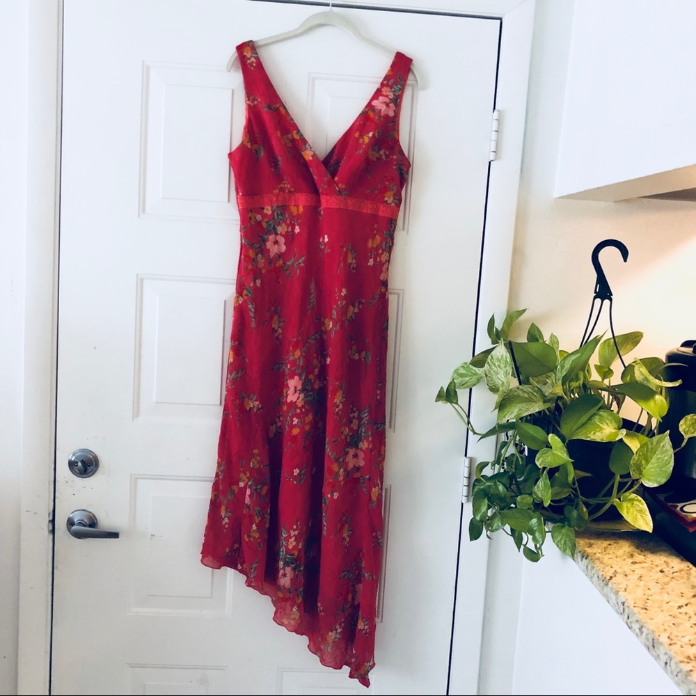 1990’s Vintage Style Summer flower pink dress
